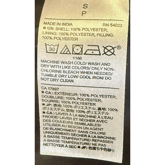 Banana Republic Women's Quilted Puffer Vest S Charcoal Gray Sleeveless Zip Up - Picture 6 of 7